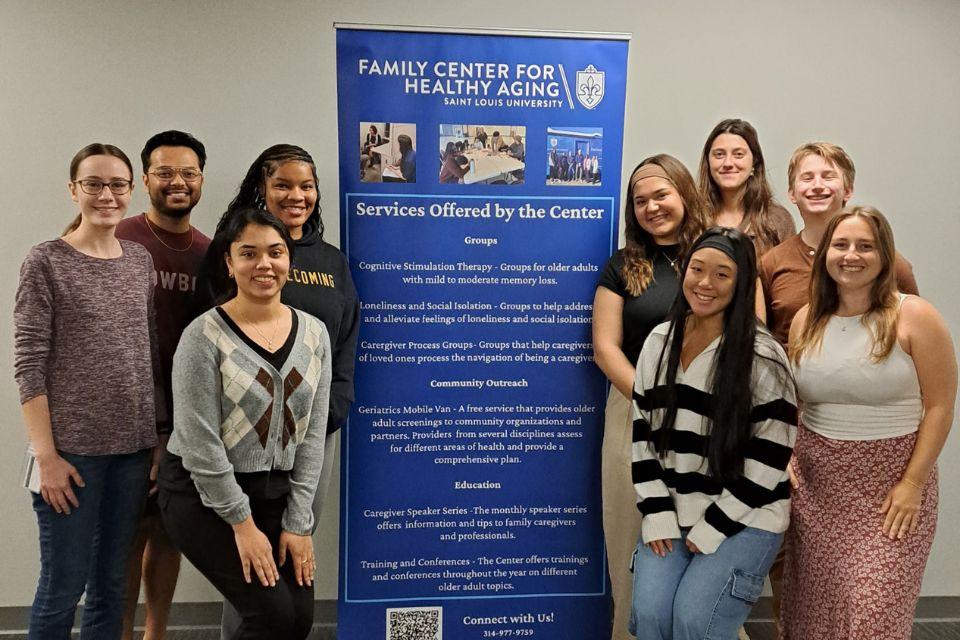 SLU's Geriatric Workforce Enhancement Program offers older adult wellness groups, caregiver support and interprofessional education.