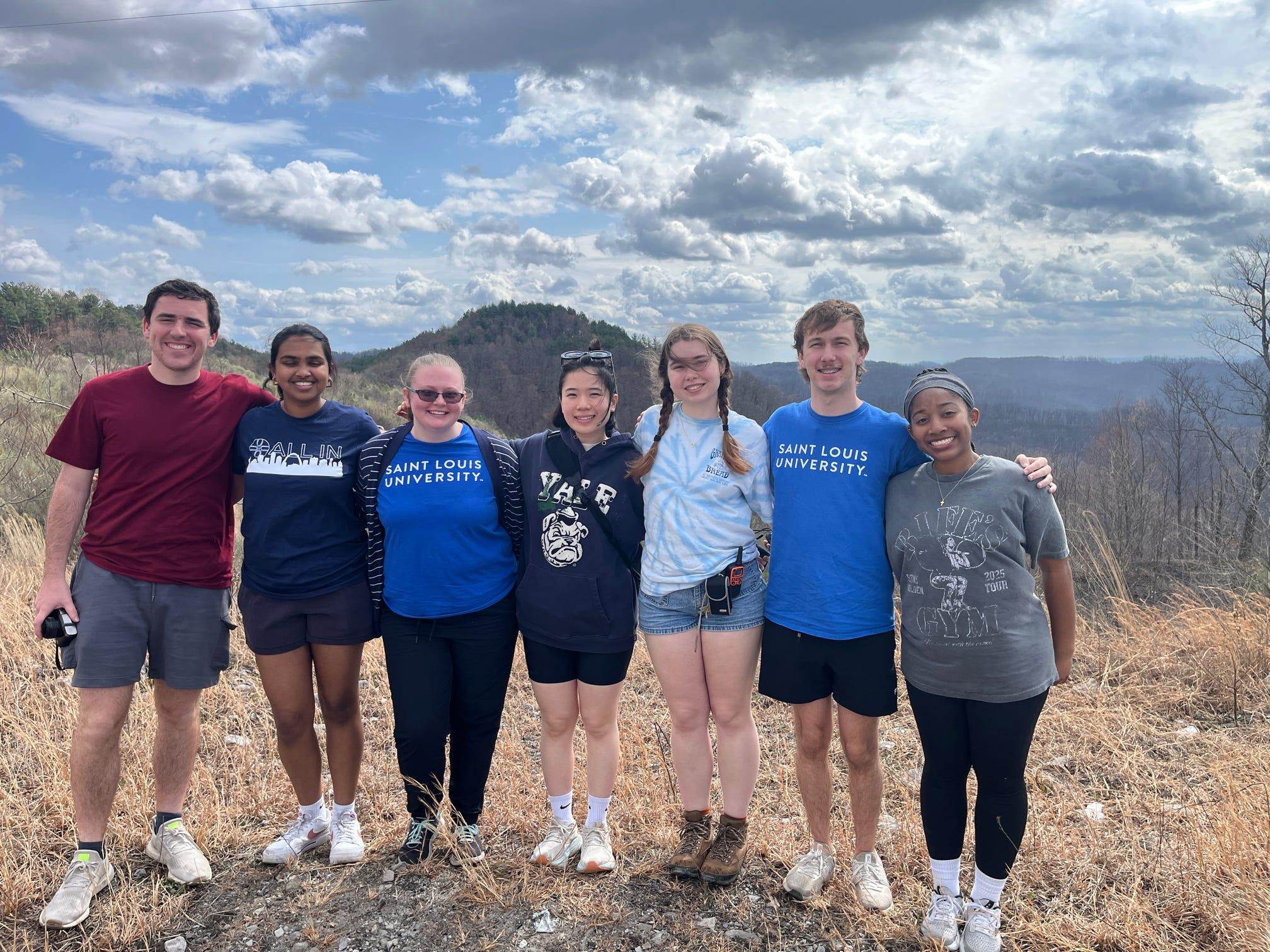 Students enjoyed a hike during their immersion trip to Kermit, West Virginia.