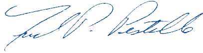 Fred P. Pestello Signature Fred P. Pestello Signature