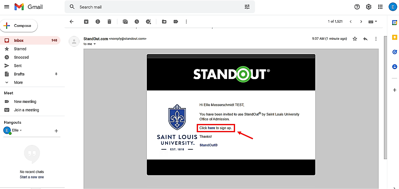 StandOut email preview