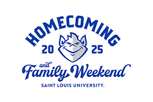 Homecoming and Family Weekend 2025 Saint Louis University logo.