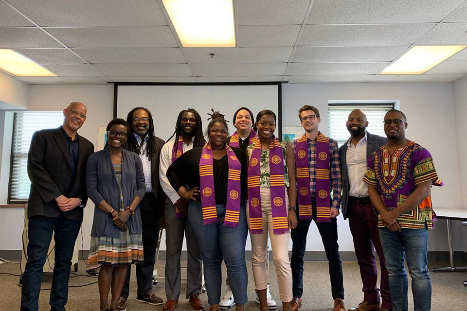 A photo of faculty and students in SLU's African American Studies Program.