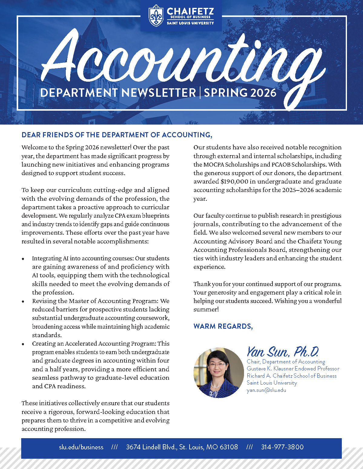 Department of Accounting Spring 2026 Newsletter
