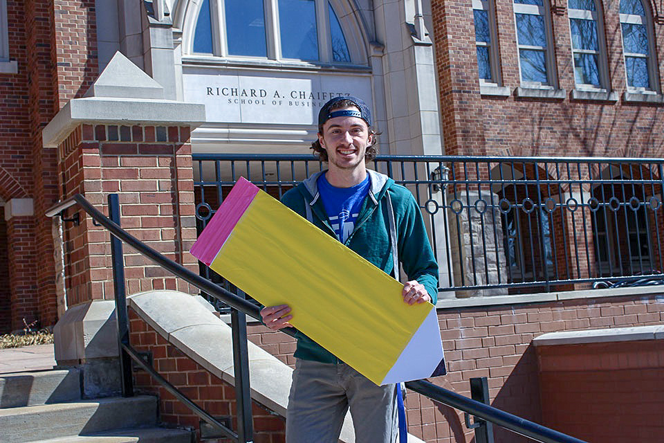 Servie Leader, Jason Wilhite, brings Pencils of Promise to SLU