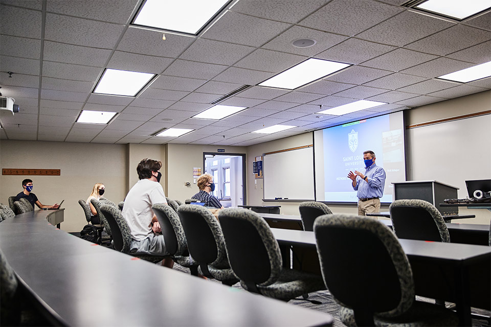 Students at work at the Chaifetz School of Business