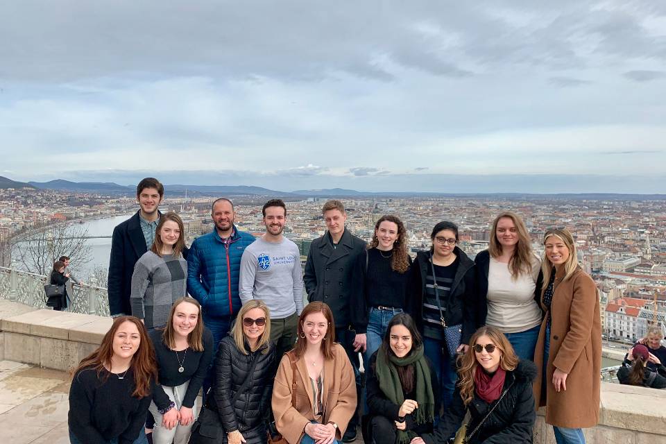 Chaifetz School of Business students study abroad in Hungary.
