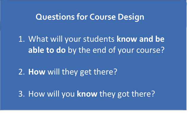 questions for course design