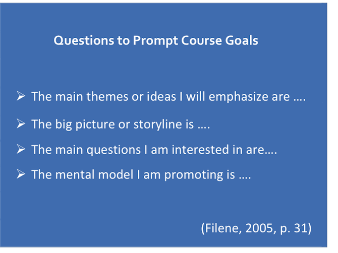 Part Four Developing Course Goals SLU