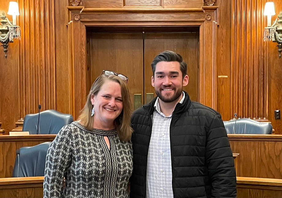 Genevieve DelRosario and Jordan Wells at Missouri Senate