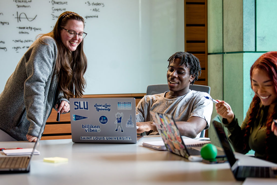 Students study together in SLU's Interdisciplinary Science and Engineering Building