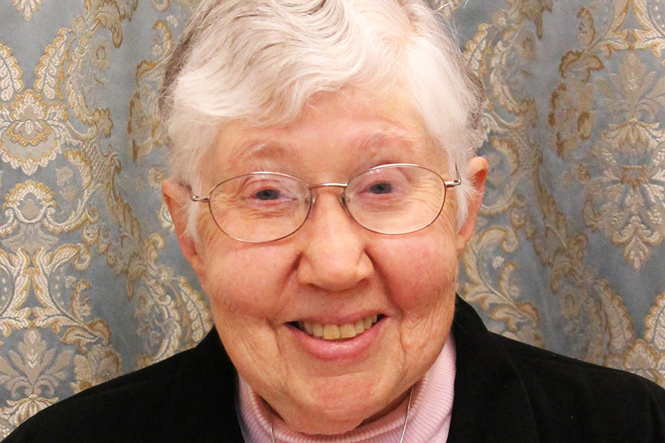 A headshot photo of Sr. (Mary) Ruth Gehres.