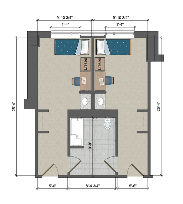 ADA-Certified Single Semi-suite