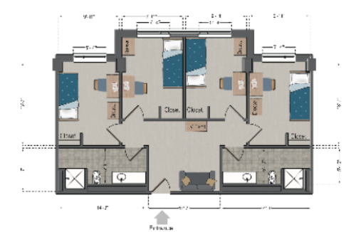 Single Semi-suite (4 person)