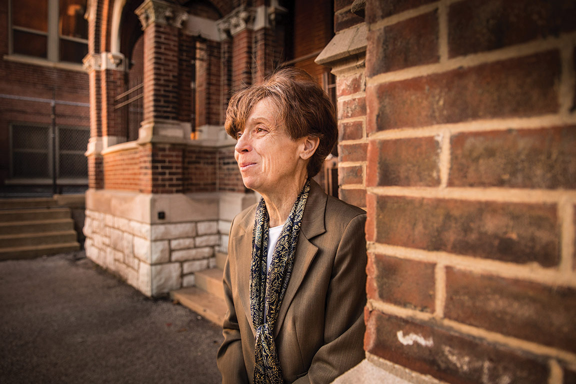 Marie Kenyon ('86) served as the founding attorney/director of Catholic Legal Assistance Ministry (CLAM), a pro-bono law practice providing free legal services to low-income individuals throughout St. Louis, for 28 years. Today she is the director of the Peace and Justice Commission for the Archdiocese of St. Louis. Photo courtesy of the Archdiocese of St. Louis