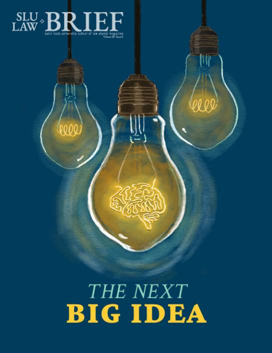 The Next Big Idea cover illustration of three yellow lightbubs in front of a dark blue background
