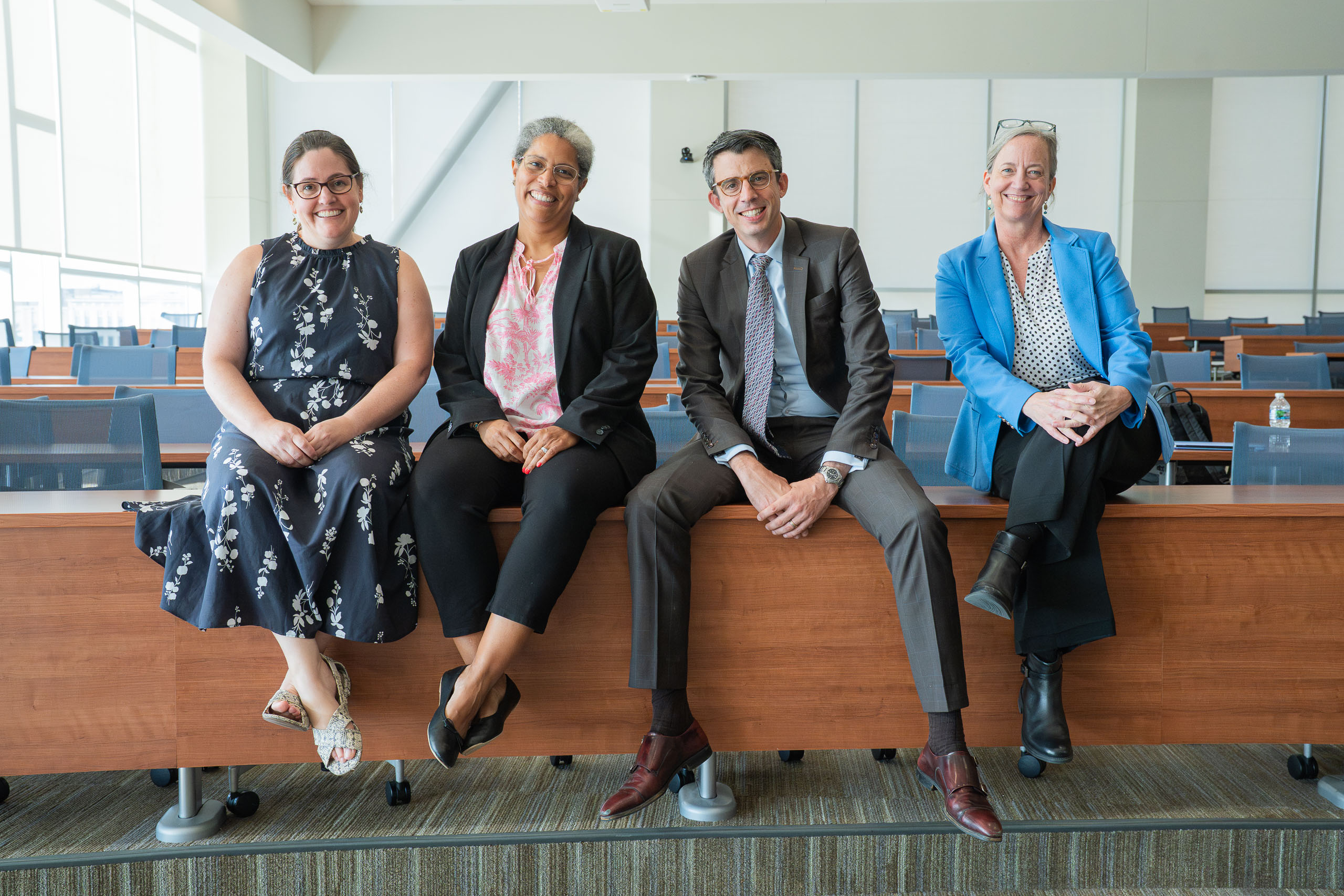 Legal Clinic faculty sit in the courtroom
