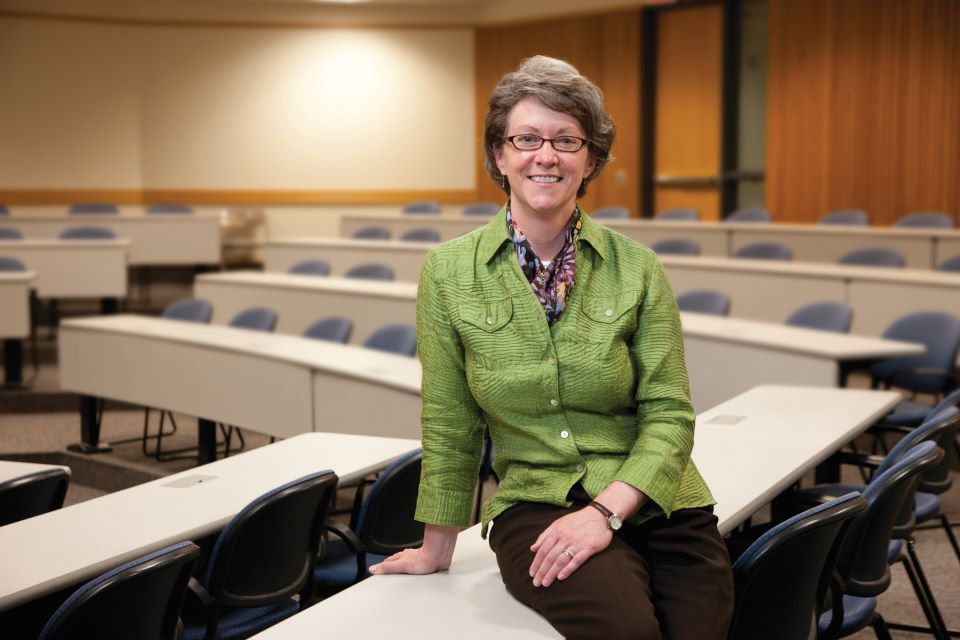 Professor Mary Crossley in a classroom at Pitt Law Professor Mary Crossley