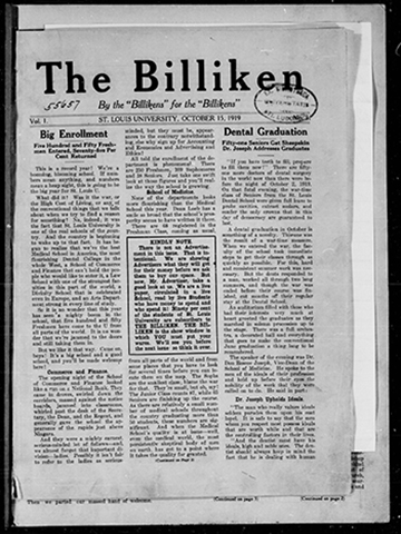 1919 Issue of The Billiken
