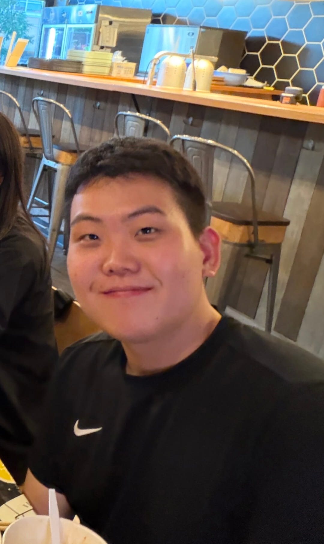 Jason smiling to the camera