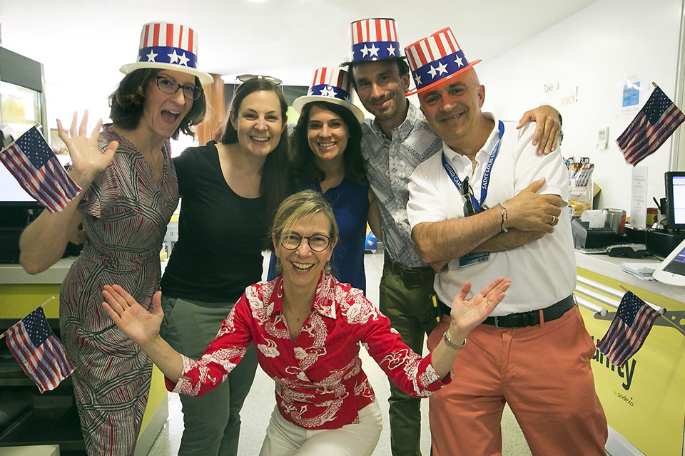 The Admissions team celebrates the fourth of July.