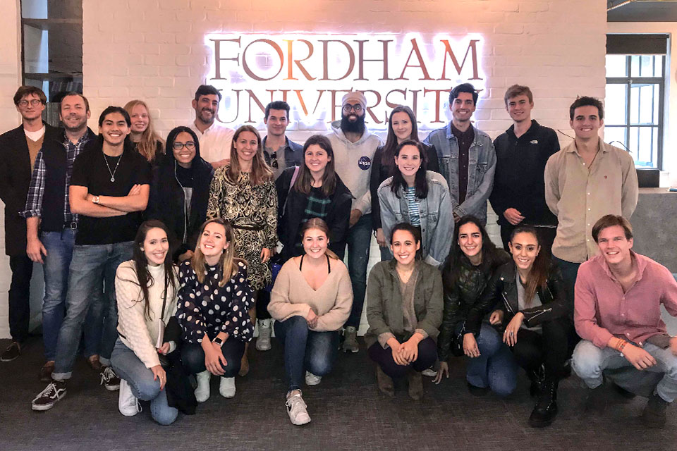 Joint marketing project with students at Fordham's London campus.