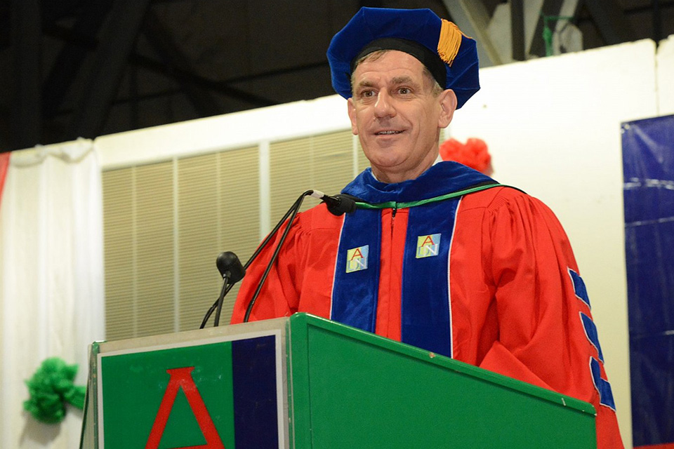 Paul Vita, Ph.D., speaks at AUN in Nigeria.