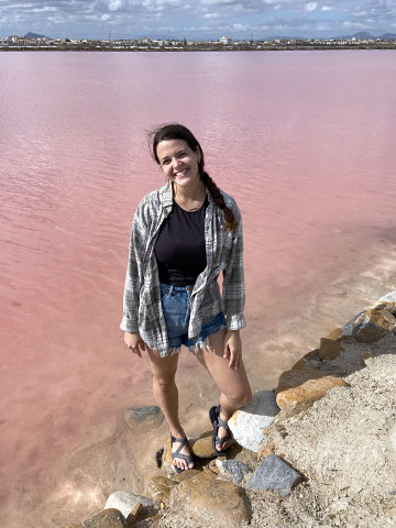 Aubry Tatman at the San Pedro de Pinatar Salt Mines