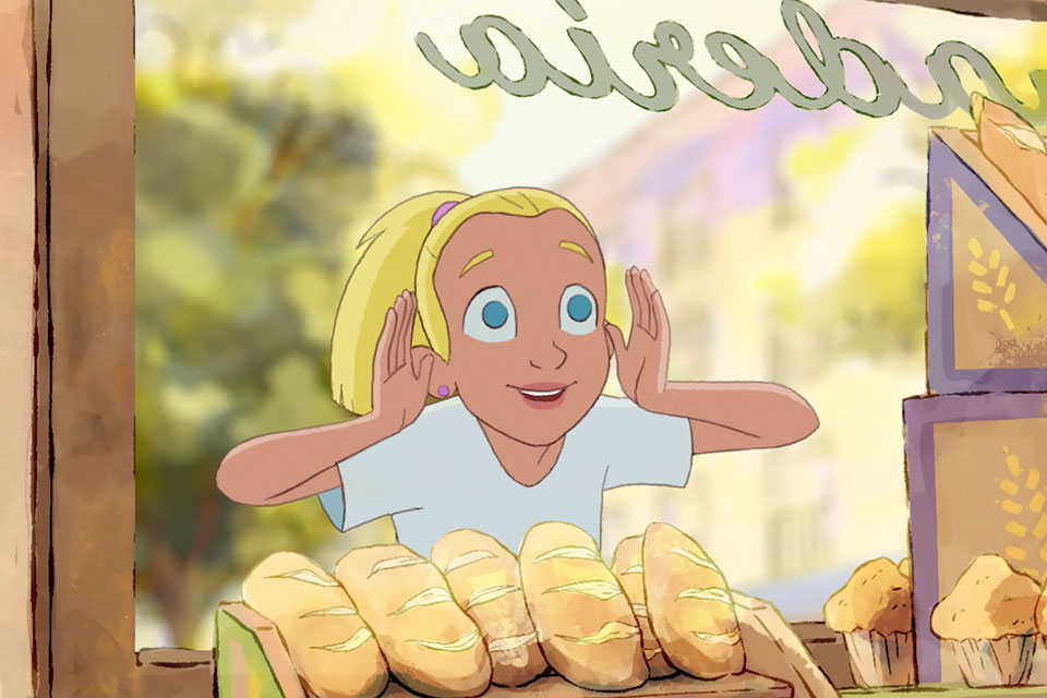 The protagonist in "Pan de cada día" glances inside bakery 