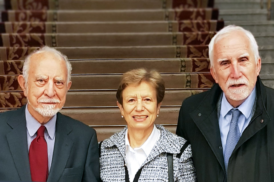 Ángeles Encinar, Ph.D. with academic colleagues inside the Real Academia Española