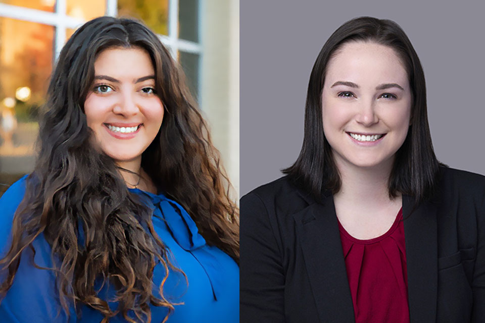 Side-by-side headshots of Krysta Couzi and Sierra Zima.