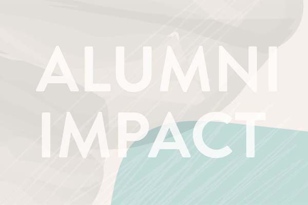 Text treatment - "Alumni Impact"