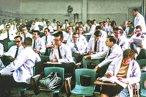 Pictured is a class gathering of some doctors as a part of the class of 1970