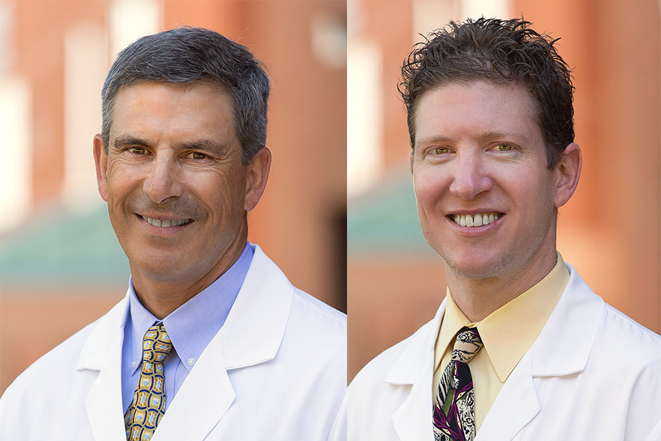 Headshots of Howard Place M.D., (left) and David Greenberg, M.D. (right)