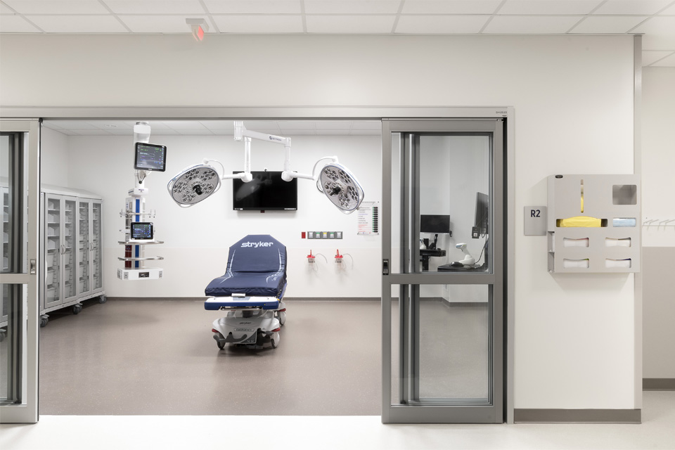 A trauma bay in SSM Health Saint Louis University Hospital