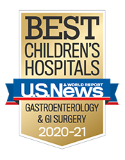 Best Children's Hospital Presented by US News and World Report Gastroentrology and GI Surgery 2020-2021