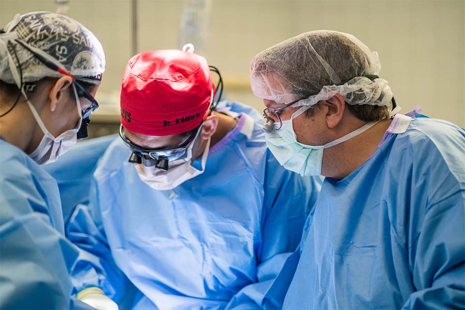 Vascular residents in operating room