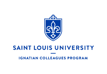 Logo of S L U Fleur-de-lis with the words Ignatian Colleagues Program