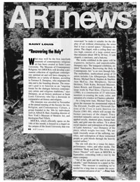 A black-and-white image of Peter Selz' letter to Art News about MOCRA's opening