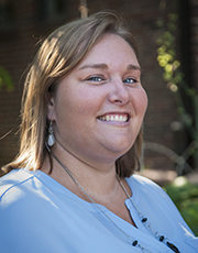 Photograph of Jessica Trout, Advocacy Coordinator for the SLU Center for Social Action