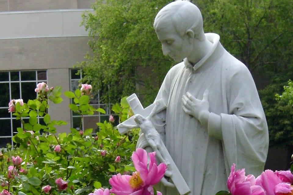 Jesuit in the flowers
