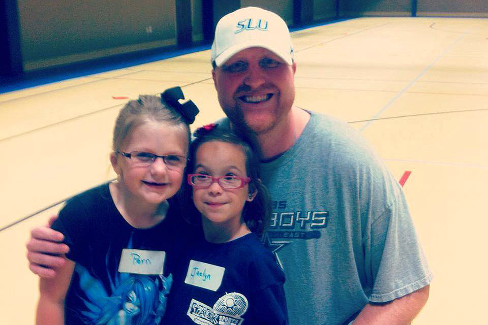 Jeremy Nagle with kids from TASK