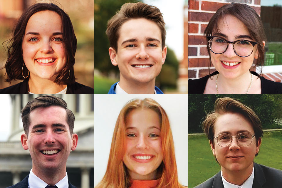 A collage of photos of SLU’s 2022 U.S. Fulbright Awardees