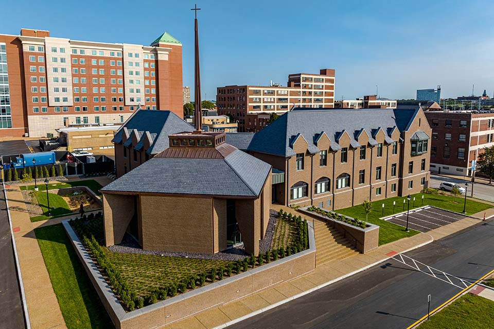 Aerial photo of the Jesuit Center.