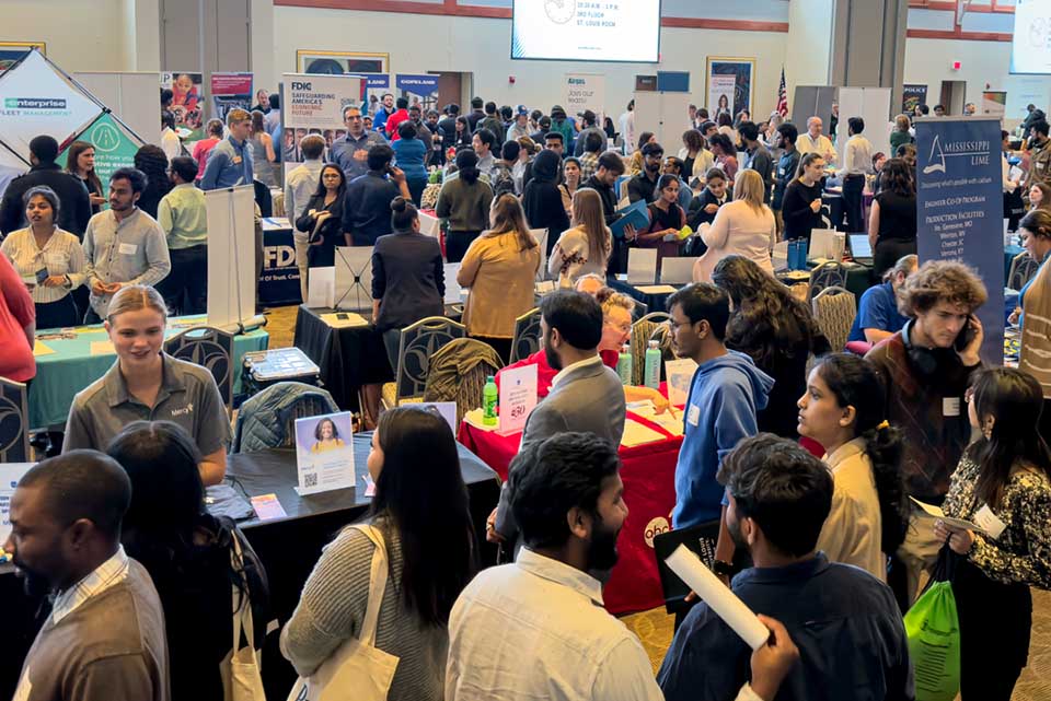 A large crowd attended the Spring 2024 Career Expo on Wednesday, Feb. 21. Photo submitted by Noah Jones.