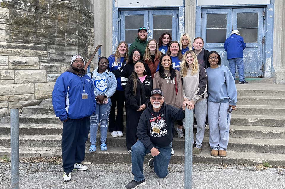 Thirteen Criminology and Criminal Justice students from SLU had the unique opportunity to visit the historic Missouri State Penitentiary in Jefferson City on Saturday, April 20. 