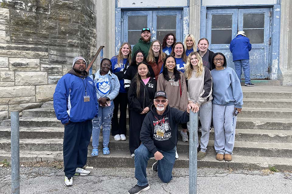 Thirteen Criminology and Criminal Justice students from SLU had the unique opportunity to visit the historic Missouri State Penitentiary in Jefferson City on  Saturday, April 20.