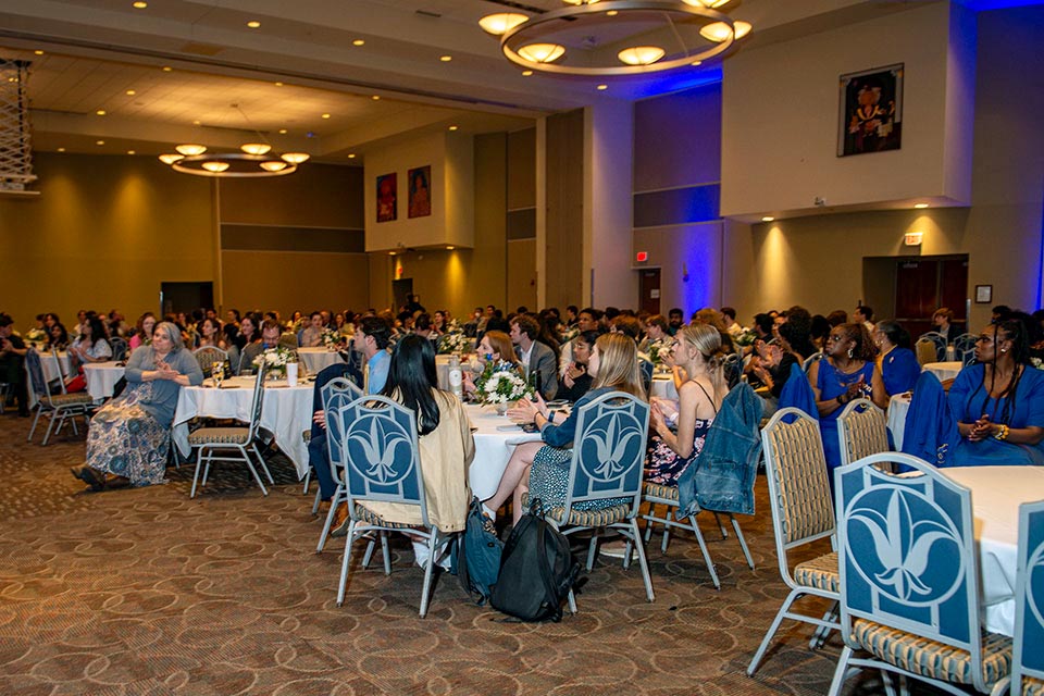 Members of the SLU community attend the 33rd Leadership and Service Awards.