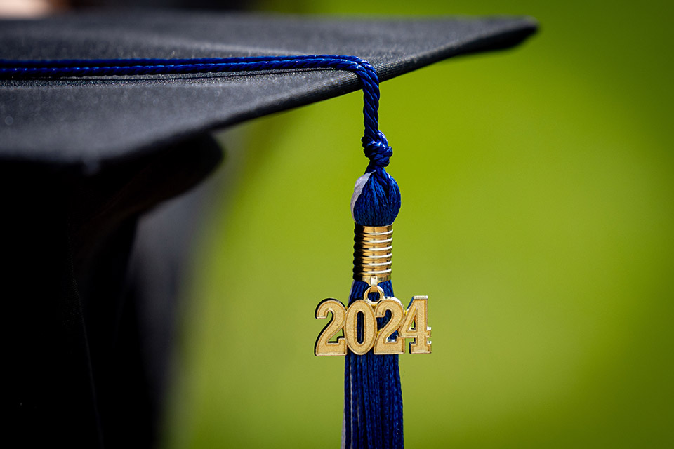 Detail on the 2024 tassel.