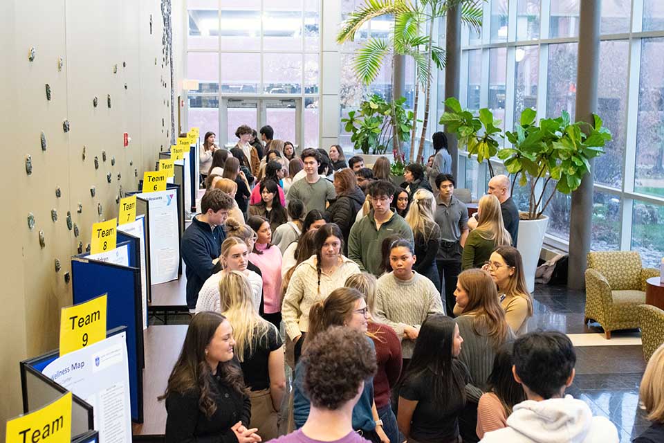 The Interprofessional Education Program at Saint Louis University has hosted a biannual poster symposium in the foyer of the Education Union. The 2025 version event will be April 29. Submitted photo. 