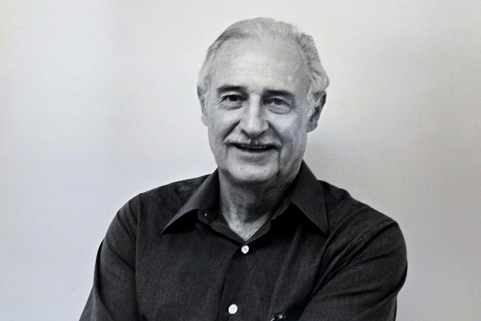 An man in black and white